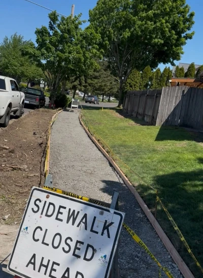 concrete sidewalk preparation