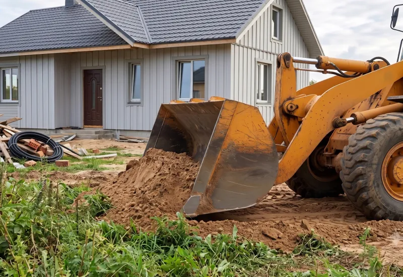 heavy equipment for property demolition