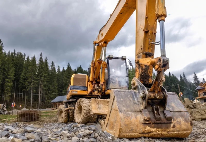 forest land clearing excavator