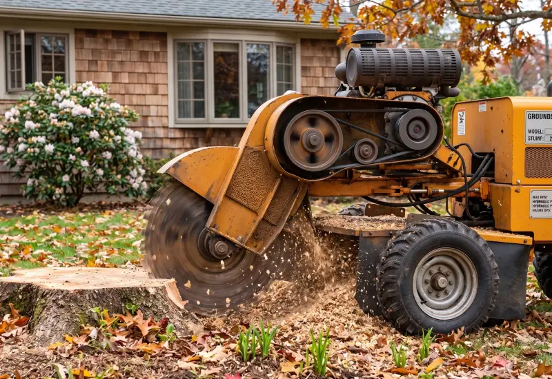 stump removal in action